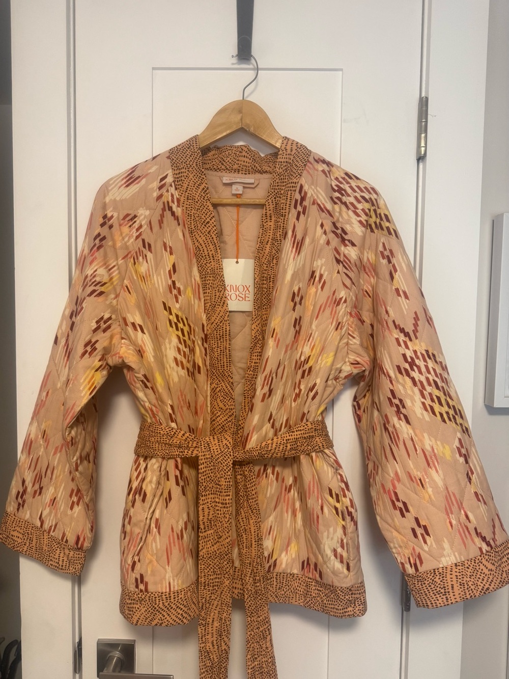 Knox Rose Pink and Black Printed Lightweight Jacket